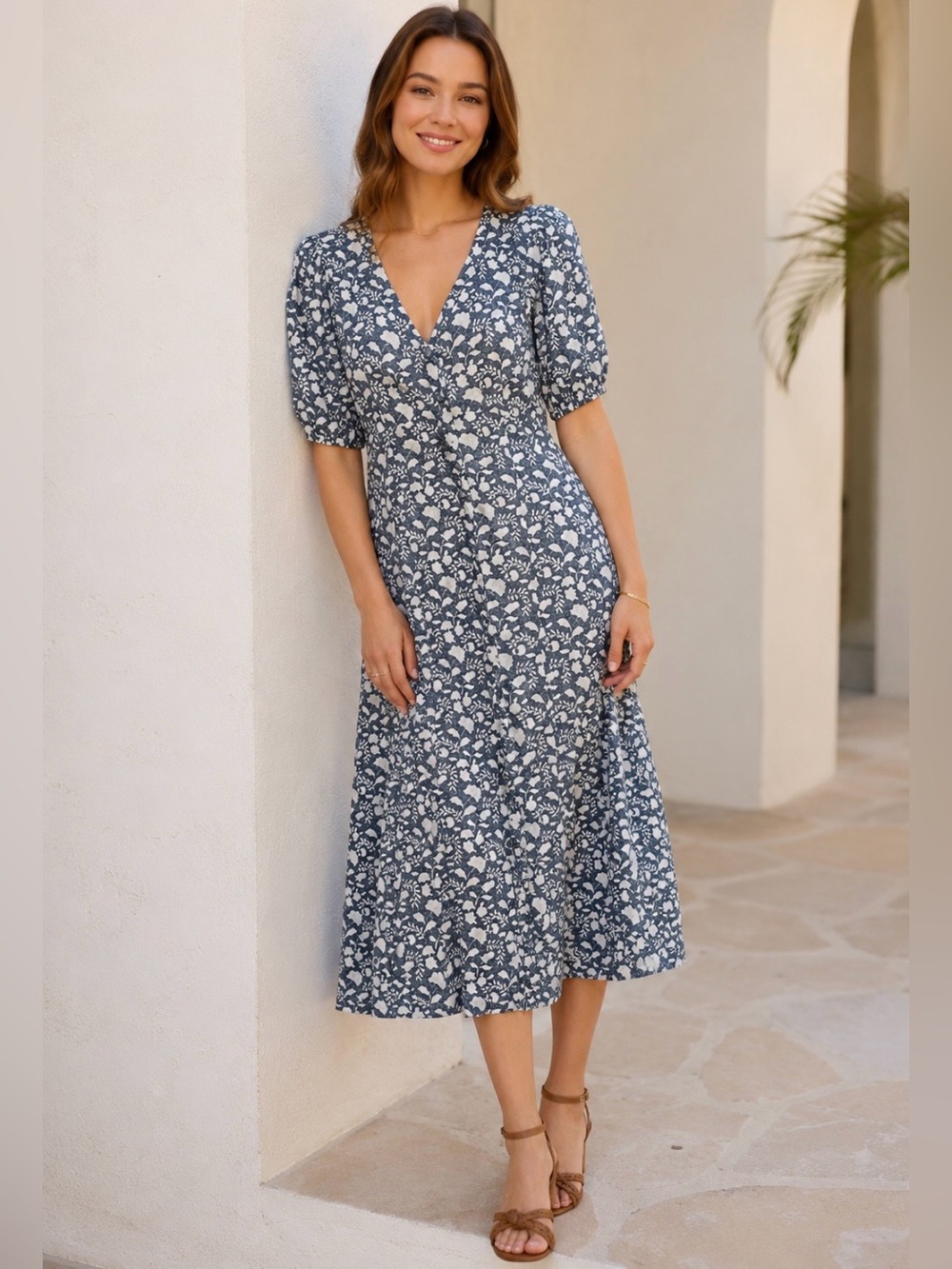 Faherty Havana Dress size Small Cottagecore Feminine Romantic Coastal Farmhouse